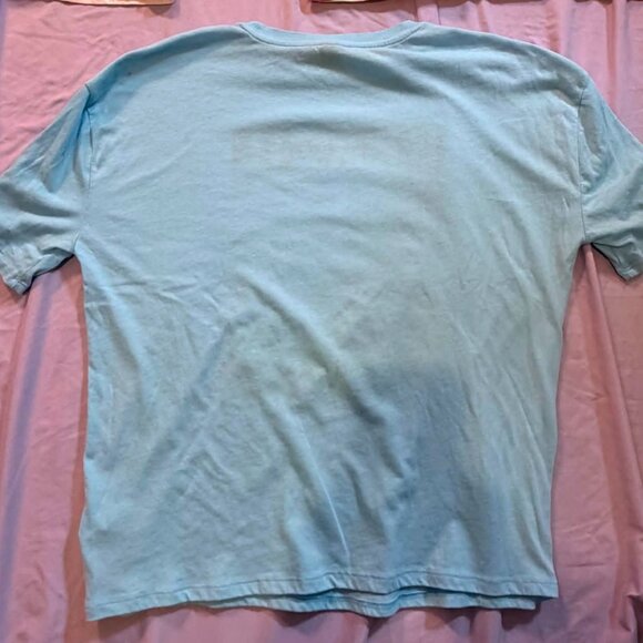 THREE short sleeve graphic tees, orange/lt blue/white/tie-dye BIG XXS SMALL XL - Picture 12 of 13